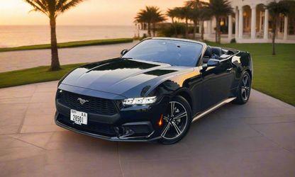 Rent Ford Mustang Convertible 2024 Black 28501AA or similar