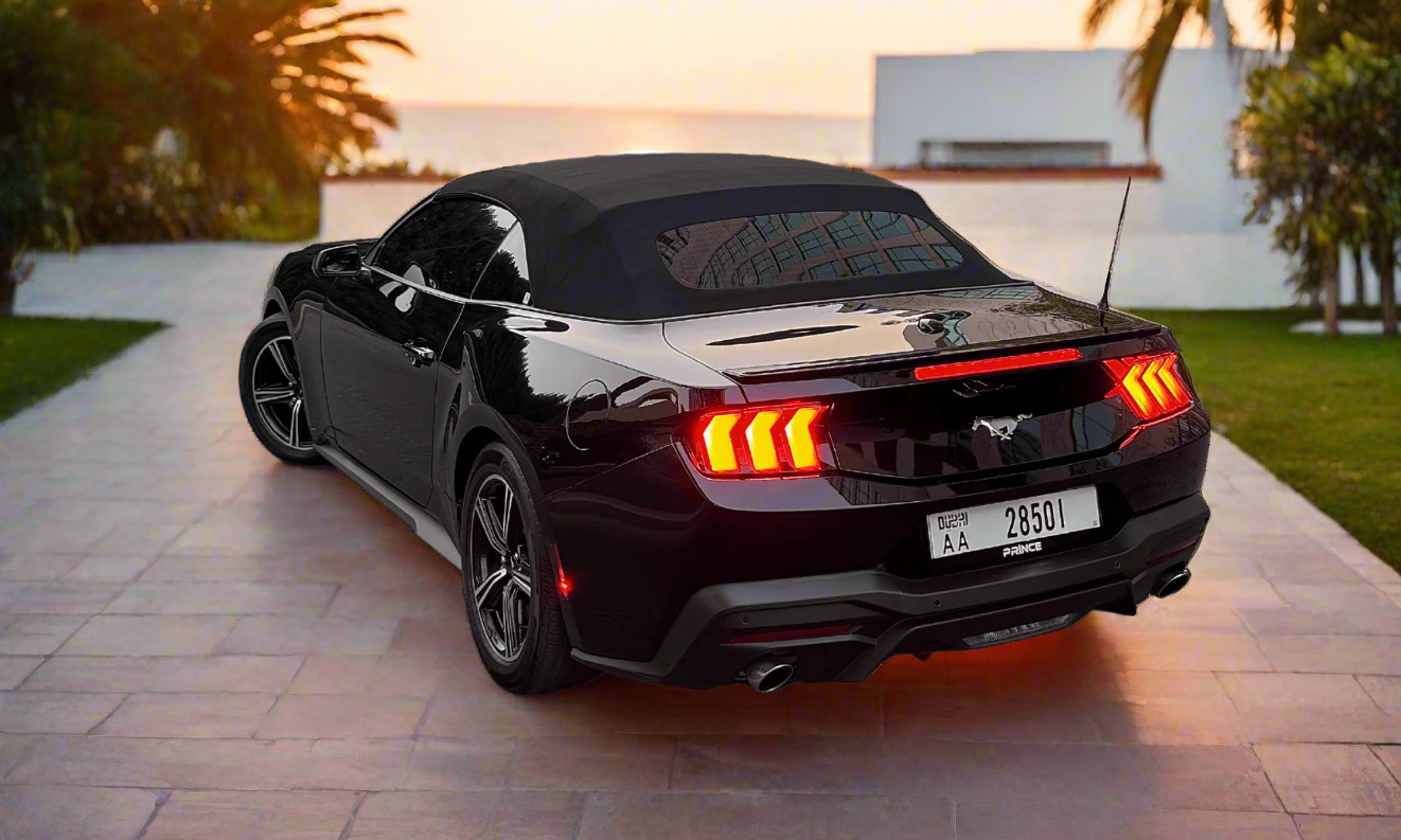 Rent Ford Mustang Convertible 2024 Black 28501AA or similar