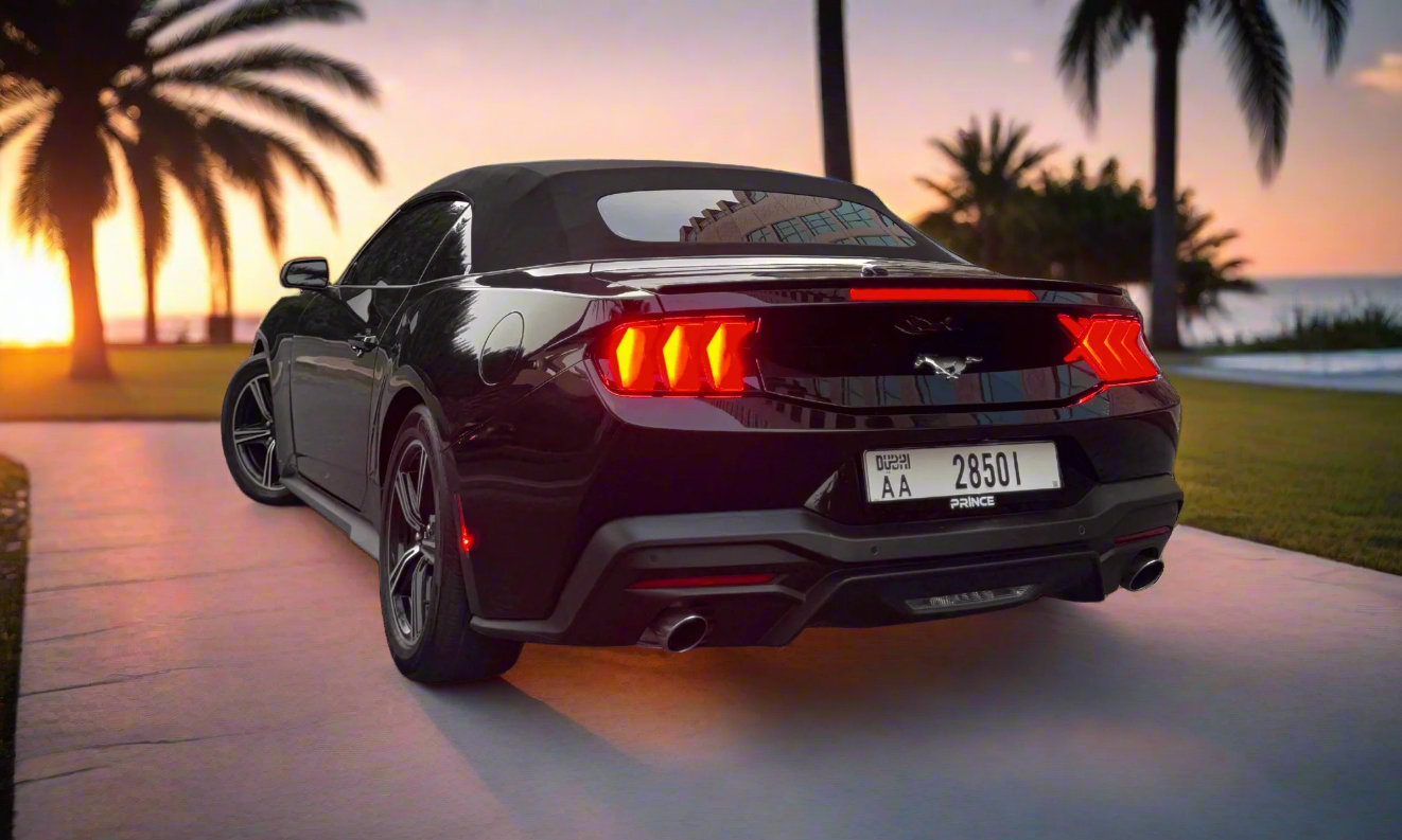 Rent Ford Mustang Convertible 2024 Black 28501AA or similar
