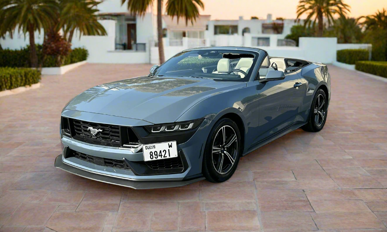Rent Ford Mustang Convertible 2024 Blue 89421W or similar