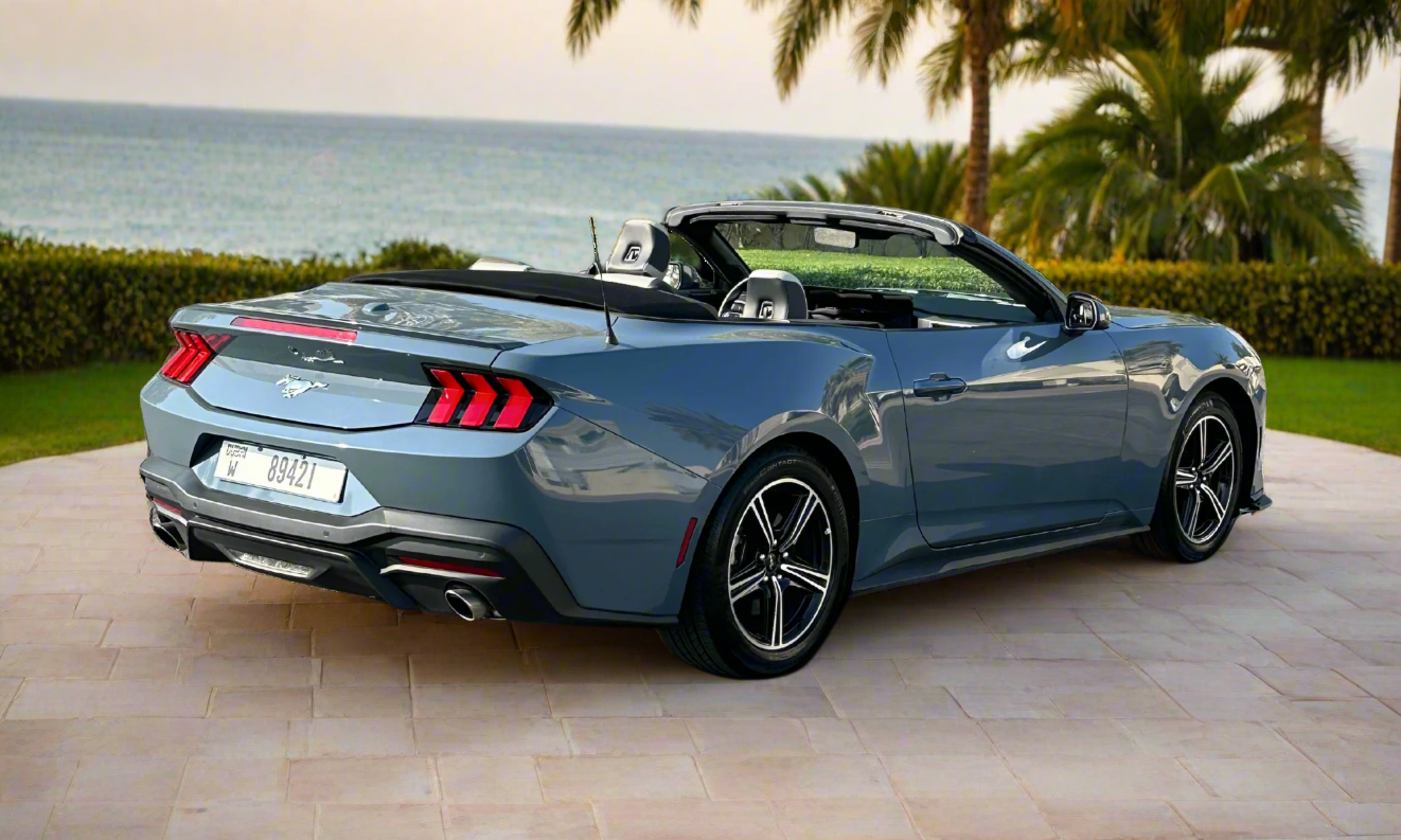 Rent Ford Mustang Convertible 2024 Blue 89421W or similar