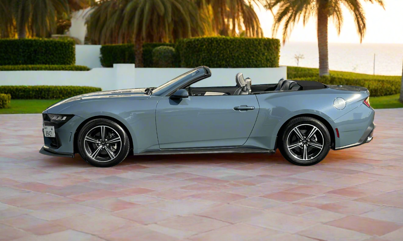 Rent Ford Mustang Convertible 2024 Blue 89421W or similar