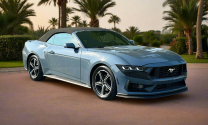 Rent Ford Mustang Convertible 2024 Blue 89421W or similar