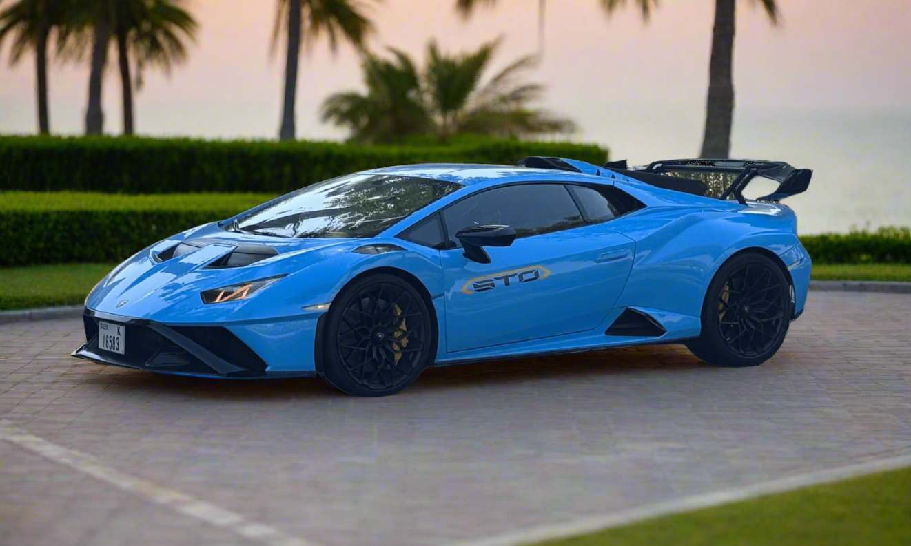 Rent Lamborghini Huracan STO 2024 Blue K16583 or similar