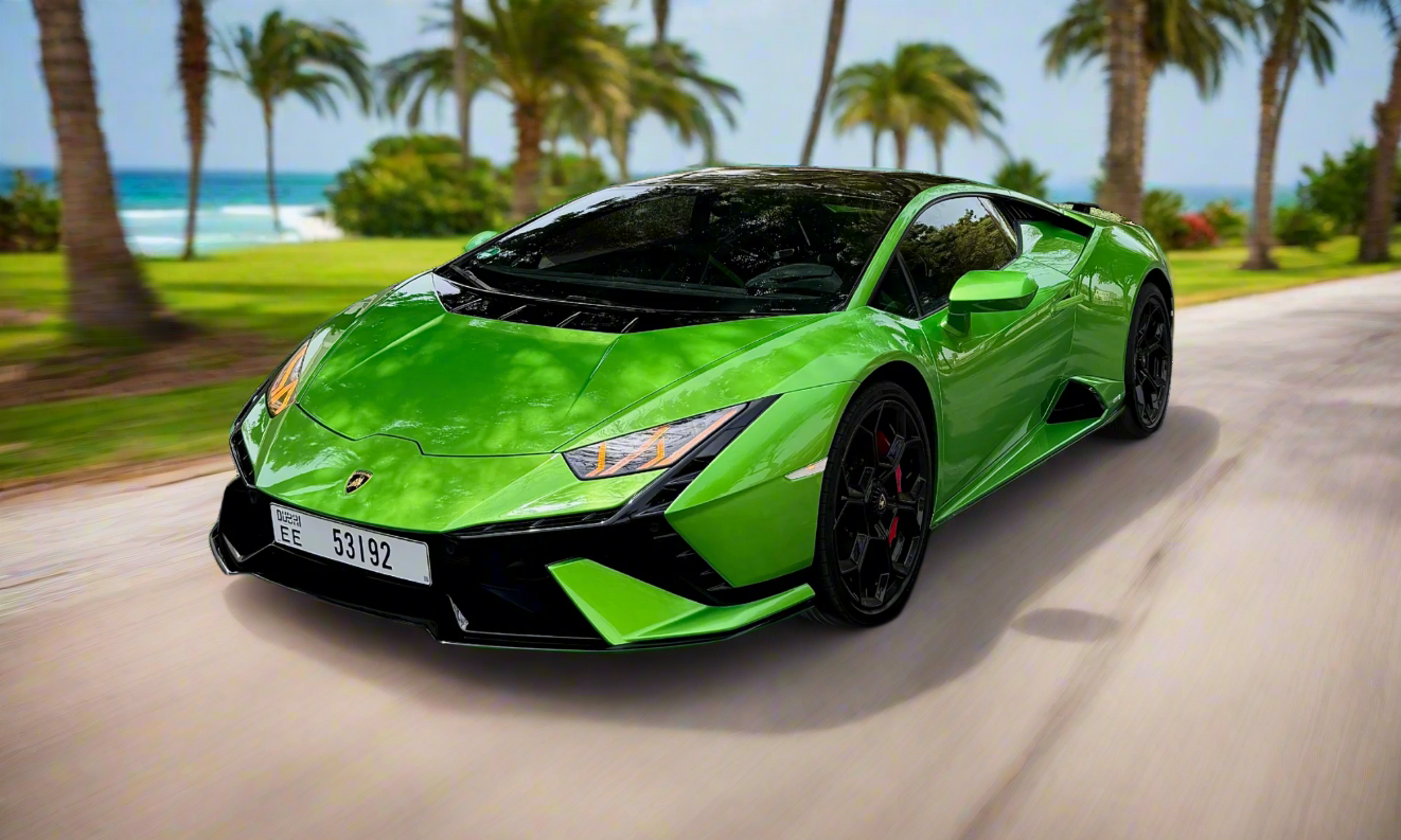 Rent Lamborghini Huracan Tecnica 2023 Green 53192EE or similar