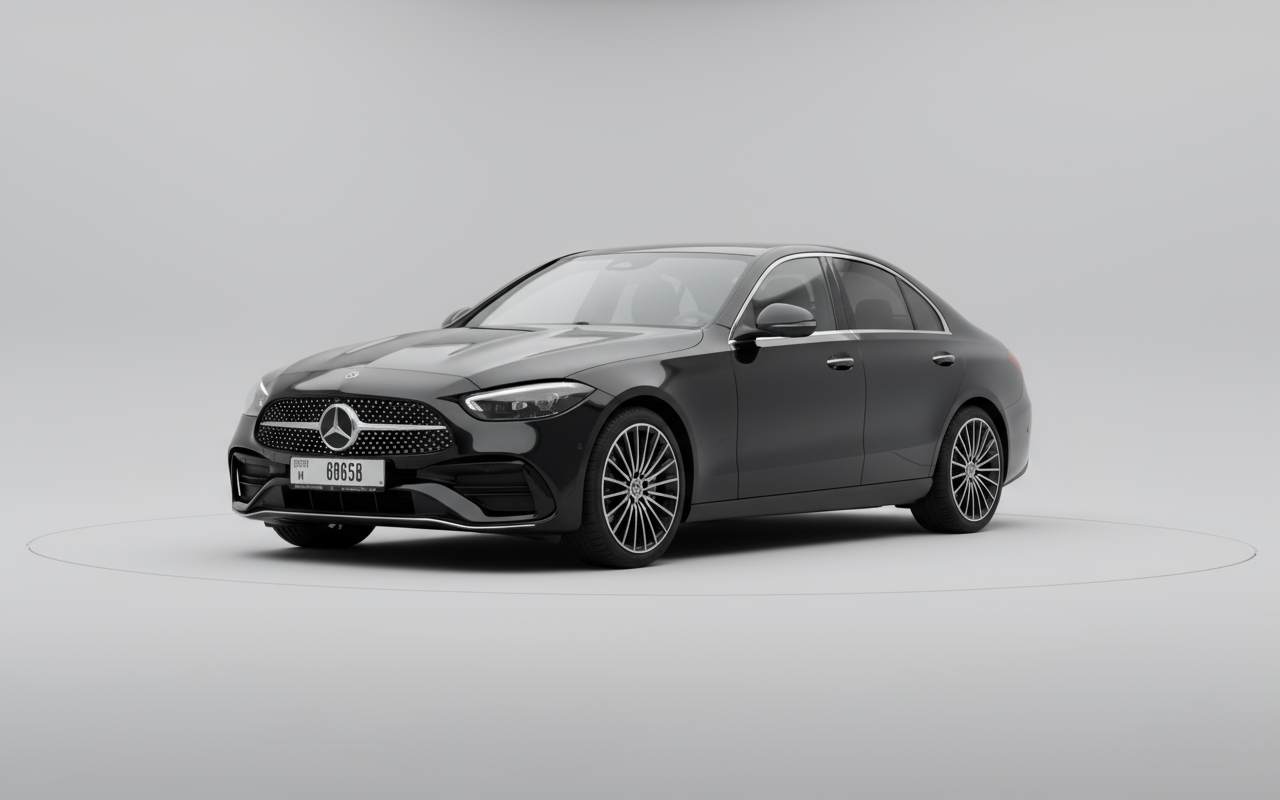 Rent Mercedes-Benz C200 2024 Black 68658M or similar
