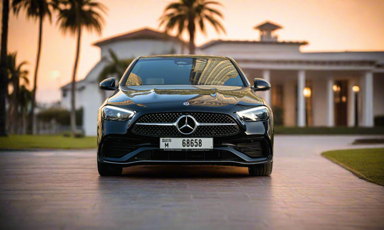 Rent Mercedes-Benz C200 2024 Black 68658M or similar