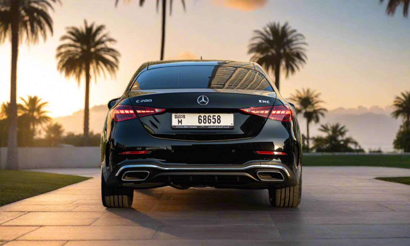 Rent Mercedes-Benz C200 2024 Black 68658M or similar