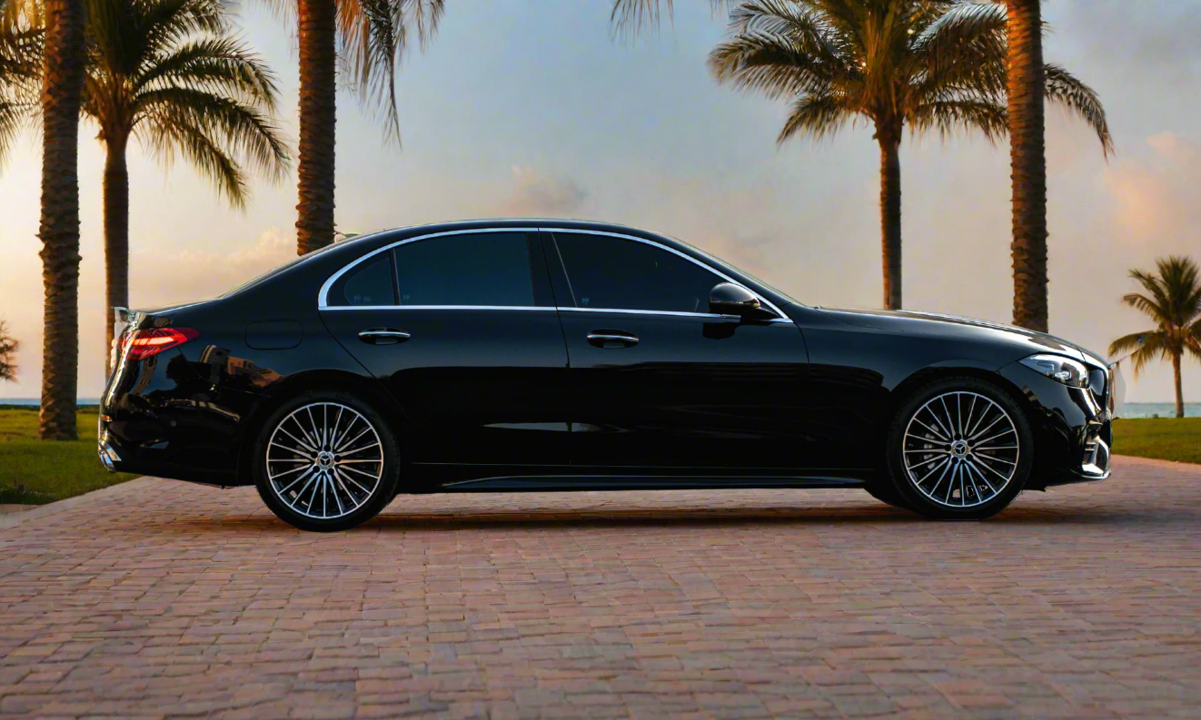 Rent Mercedes-Benz C200 2024 Black 68658M or similar