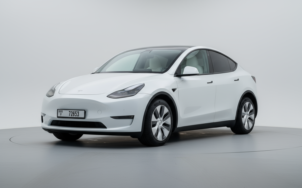 Rent Tesla Model Y 2022 White 72653Y LR or similar
